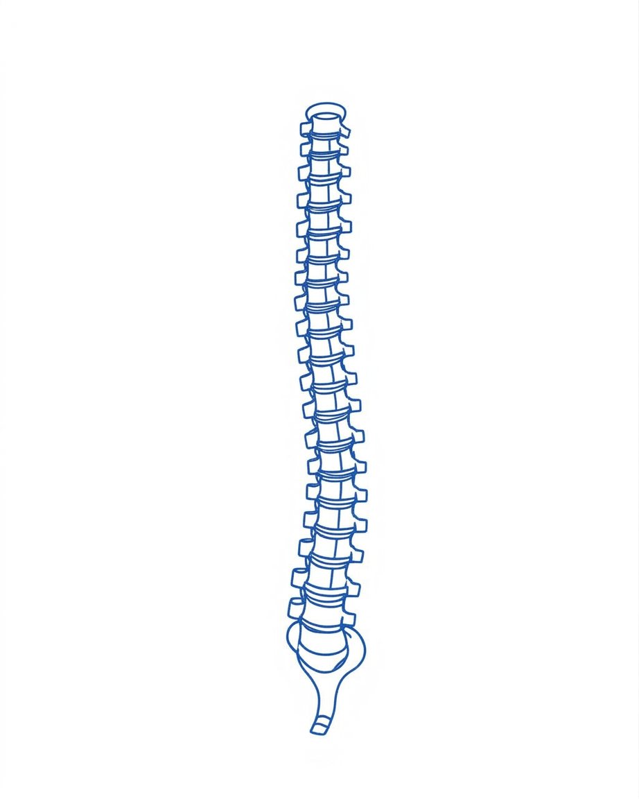 Anatomical spine illustration